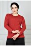 Women's Mother Comfortable Cut Loose Thin Corded Button Detailed Combed Cotton Blouse - 5
