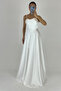 Women's White Thin Straps Back Rope Lacing Detail Evening Dress - 2