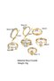 Azure Silver Silver Colored Crystal Blue Stone Stylish Modern Bohemian 7 Piece Set of 7 Rings - 4