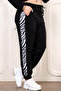 Plus Size Lace-Up Hooded Zebra Print Blocked Pocketed Stretchy Stylish Lycra Tracksuit Set - 6