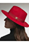Panama Fedora Trilby Classic Inside Adjustable Red Color Women's Hat - 2