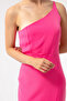 Women's Fuchsia One-Shoulder Slit Midi Dress - 4