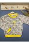 Chardon Winter Children's Wear Bear Printed Sweater with Fleece Inside