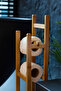 Looris Bamboo Refillable Toilet Paper Holder with Stand - 3