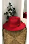 Panama Fedora Trilby Classic Inside Adjustable Red Color Women's Hat - 4