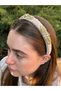 Bym2023 Handmade Ecru Embroidered Women's Hair Crown Evening Dress Henna Engagement Hair Accessory - 4