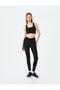 Slim Fit Sports Leggings with High Waist Stitching Detail - 2