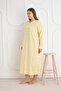 100% Cotton Seasonal Fabric Long Sleeve Plus Size Mother's Nightgown 813 - 3