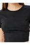 Slim Fit Crew Neck Crop Sports T-Shirt - 5