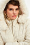 Beige Quilted Hooded Coat - 4