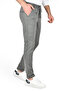 Black Men's Elastic Waist Slim Fit Lycra Sports Pants 2385 - 3