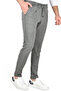 Black Men's Elastic Waist Slim Fit Lycra Sports Pants 2385 - 4