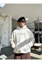 Hardstone Stone Detailed Hoodie Oversize Sweatshirt - 3