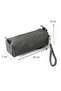 Crinkle / Clinker Single Zippered Wrist Strap Mobile Phone Clutch Bag Wallet Pen Holder Gray 1115H - 2