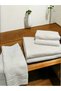 6-Piece White Bath Towel Set Foot Towels, Large Bath Towels, Hair Towels - 2