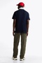 Men's Navy Blue Regular Fit Polo Neck T-Shirt - 2