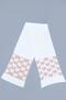 Children's Heart Patterned Pompom Scarf Beanie Set 7-9 & 10-12 Years Old White Chkıds105 - 2