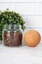 Glass Jar with Wooden Ball Lid Seasoning Jar 300 ml - 2