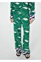 patterned straight cut pants