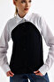 Women's Black Block Garnished Special Design Poplin Woven Shirt - 5