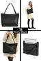 Original Large Volume Luxury Soft Leather Zippered Single Compartment Double Handle Large Hand Arm and Shoulder Bag - 2