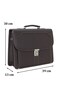 Men's Handbag 15.6 Inch Laptop Briefcase 5 Compartments Waterproof Shoulder Strap 2002 Brown - 2