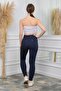 Women's Denim Pants Look Back Pocket Leggings - 8
