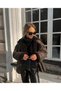 Shepherd Buttoned Plush Leather Coat - 4