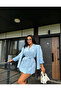 Tie-Detail Oversized Blazer Jacket - 5