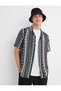 Summer Shirt Short Sleeve Turn-down Collar Ethnic Print Detailed - 3