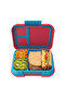 Pop 3 Compartment Lunchbox Flame Red/turqooise