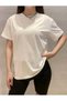 Women's Tshirt Comfortable Fit Plain Unprinted Cotton Crew Neck Summer Daily Wear - 2
