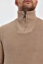 ALEXANDERGARDY ZIPPERED FISHER COLLAR BEIGE SWEATER - 4