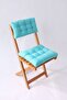 Bistro Kitchen Garden Chair Cushion with Backrest Turquoise (Cushion and Back Cushion)