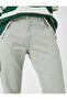 Basic Gabardine Trousers 5 Pockets Button Detailed - 5