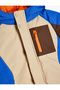 Hooded Zippered Long Sleeve Pocket Detailed Color Blocked Coat &nbsp; - 3