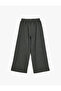 Elastic Waist Striped Wide Leg Trousers - 2