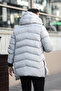 Men's Winter Long Coat with Hooded Side Zipper Detail - 4