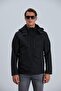 Men's Black Coat Hooded Men's Softshell Coat