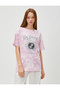 Printed T-Shirt Crew Neck Short Sleeve Cotton - 3