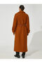 Belted Pocket Double Breasted Long Coat - 4