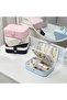 Rectangular 3-Compartment Jewelry Jewelry Box Ring Earring Necklace Travel Organizer - 2
