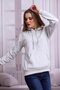 Gray Melange Hooded Women's Sweatshirt - 3