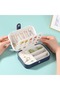 Rectangular 3-Compartment Jewelry Jewelry Box Ring Earring Necklace Travel Organizer - 2