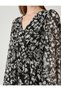Rochie midi Sifon Floral mânecă lungă - 5