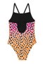Thin Strap Jn43 Girls' Swimsuit Red / Black - 2