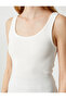 Strappy Ribbed Undershirt Cotton U-Neck Sleeveless - 5