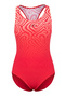 Sports Back Women's Swimmer Red Swimsuit