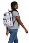 White Printed Cross Town Unisex Backpack - 4