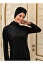 بونيه بتصميم لؤلؤي رملي أسود
